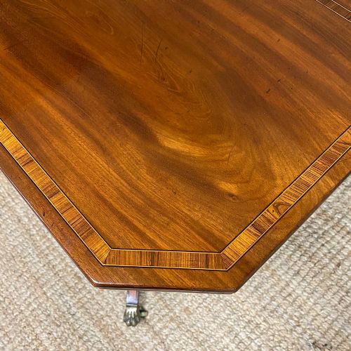 BEAUTIFUL MAHOGANY ANTIQUE REGENCY TEA TABLE - ADDITIONAL PHOTO 8