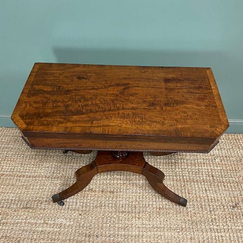 QUALITY MAHOGANY ANTIQUE REGENCY GAMES TABLE - ADDITIONAL PHOTO 5