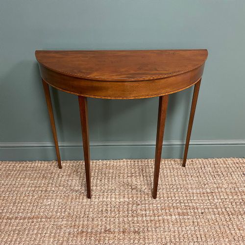 small mahogany antique edwardian console table - CATEGORY: ANTIQUE TABLES - DATED EDWARDIAN