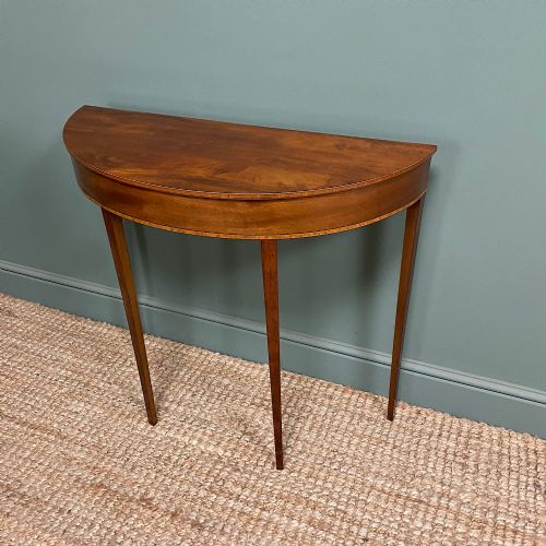 SMALL MAHOGANY ANTIQUE EDWARDIAN CONSOLE TABLE - ADDITIONAL PHOTO 2