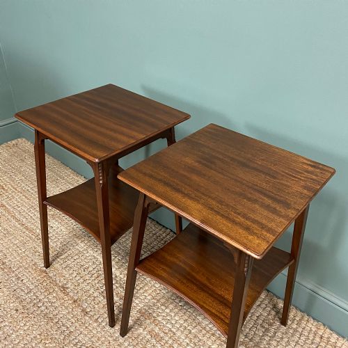 superb pair of antique side tables lamp tables - CATEGORY: ANTIQUE TABLES - DATED EDWARDIAN