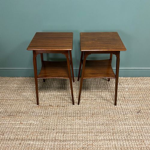 SUPERB PAIR OF ANTIQUE SIDE TABLES LAMP TABLES - ADDITIONAL PHOTO 1