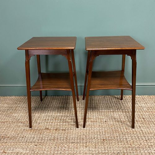 SUPERB PAIR OF ANTIQUE SIDE TABLES LAMP TABLES - ADDITIONAL PHOTO 3