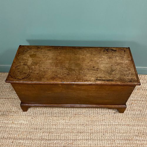 SUPERB 18TH CENTURY COUNTRY OAK ANTIQUE COFFER - ADDITIONAL PHOTO 1