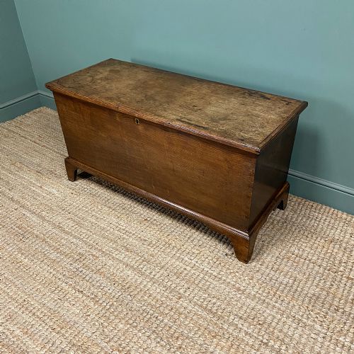 SUPERB 18TH CENTURY COUNTRY OAK ANTIQUE COFFER - ADDITIONAL PHOTO 2