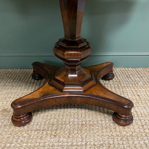 SPECTACULAR WILLIAM IV ANTIQUE ROSEWOOD CENTRE TABLE - ADDITIONAL PHOTO 4