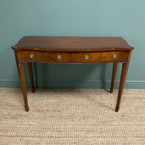 high quality mahogany antique serpentine console table - CATEGORY: ANTIQUE TABLES - DATED 19TH CENTURY