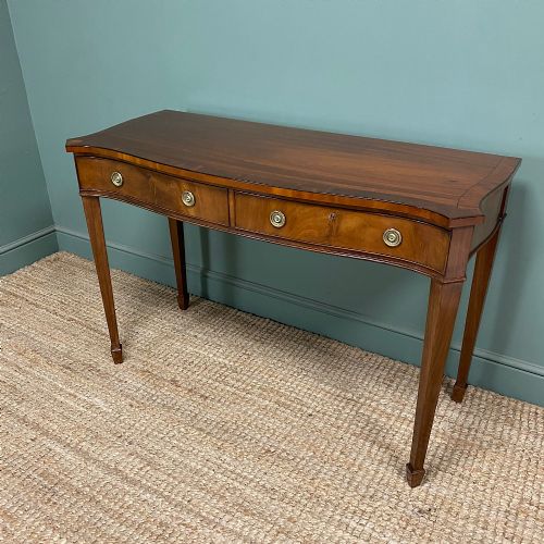 HIGH QUALITY MAHOGANY ANTIQUE SERPENTINE CONSOLE TABLE - ADDITIONAL PHOTO 1