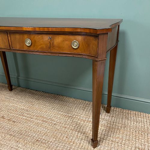 HIGH QUALITY MAHOGANY ANTIQUE SERPENTINE CONSOLE TABLE - ADDITIONAL PHOTO 2