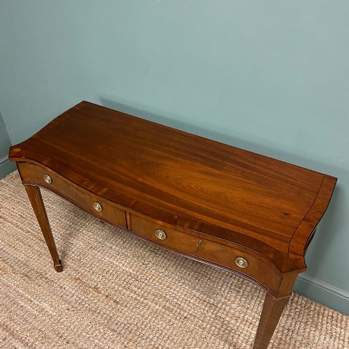 HIGH QUALITY MAHOGANY ANTIQUE SERPENTINE CONSOLE TABLE - ADDITIONAL PHOTO 3