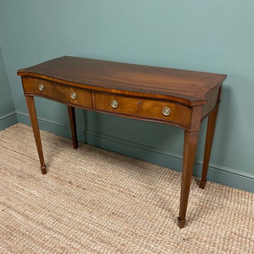 HIGH QUALITY MAHOGANY ANTIQUE SERPENTINE CONSOLE TABLE - ADDITIONAL PHOTO 7