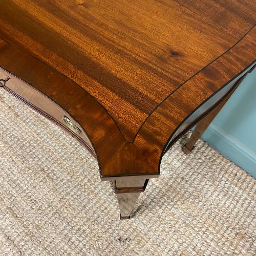 HIGH QUALITY MAHOGANY ANTIQUE SERPENTINE CONSOLE TABLE - ADDITIONAL PHOTO 8