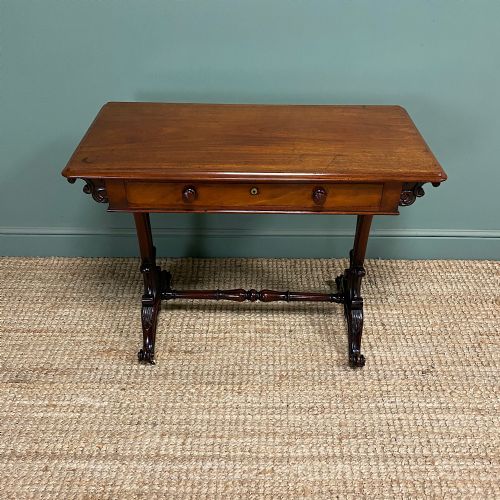 QUALITY VICTORIAN MAHOGANY ANTIQUE WRITING LIBRARY TABLE - ADDITIONAL PHOTO 3
