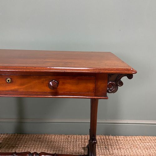 QUALITY VICTORIAN MAHOGANY ANTIQUE WRITING LIBRARY TABLE - ADDITIONAL PHOTO 7