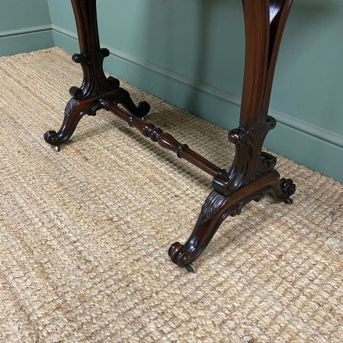 QUALITY VICTORIAN MAHOGANY ANTIQUE WRITING LIBRARY TABLE - ADDITIONAL PHOTO 8