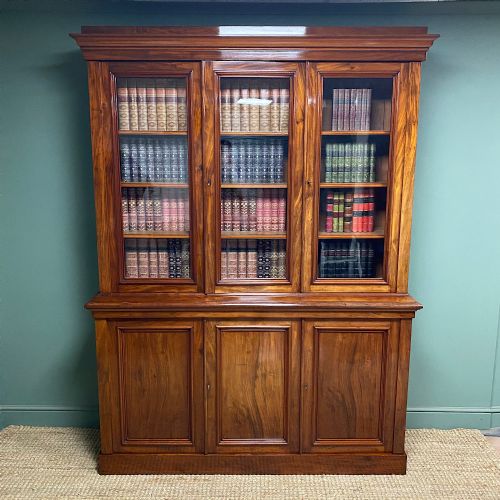 magnificent quality victorian mahogany antique large library bookcase - CATEGORY: ANTIQUE BOOKCASES - DATED VICTORIAN