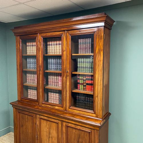 MAGNIFICENT QUALITY VICTORIAN MAHOGANY ANTIQUE LARGE LIBRARY BOOKCASE - ADDITIONAL PHOTO 1