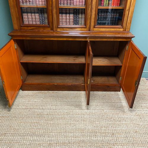 MAGNIFICENT QUALITY VICTORIAN MAHOGANY ANTIQUE LARGE LIBRARY BOOKCASE - ADDITIONAL PHOTO 2
