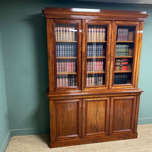 MAGNIFICENT QUALITY VICTORIAN MAHOGANY ANTIQUE LARGE LIBRARY BOOKCASE - ADDITIONAL PHOTO 3