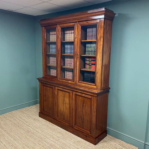 MAGNIFICENT QUALITY VICTORIAN MAHOGANY ANTIQUE LARGE LIBRARY BOOKCASE - ADDITIONAL PHOTO 5