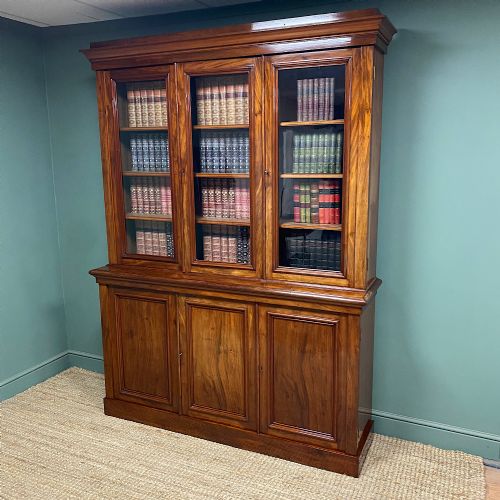 MAGNIFICENT QUALITY VICTORIAN MAHOGANY ANTIQUE LARGE LIBRARY BOOKCASE - ADDITIONAL PHOTO 7