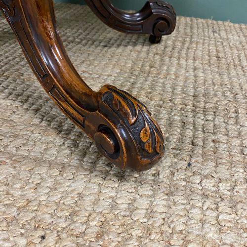 STUNNING VICTORIAN OVAL ANTIQUE BURR WALNUT TABLE - ADDITIONAL PHOTO 3