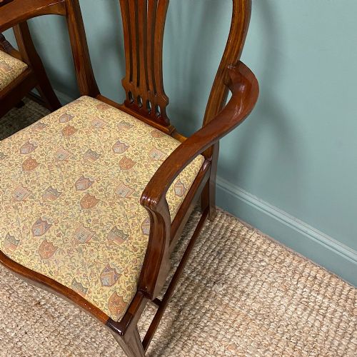 STUNNING SET OF 6 ANTIQUE EDWARDIAN DINING CHAIRS - ADDITIONAL PHOTO 1