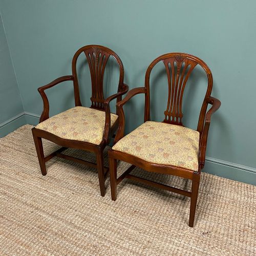 STUNNING SET OF 6 ANTIQUE EDWARDIAN DINING CHAIRS - ADDITIONAL PHOTO 4