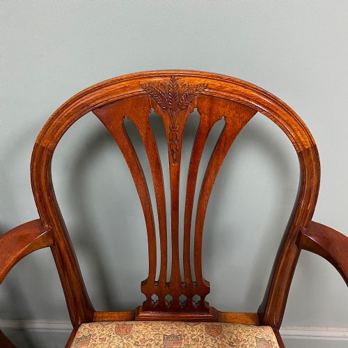 STUNNING SET OF 6 ANTIQUE EDWARDIAN DINING CHAIRS - ADDITIONAL PHOTO 7