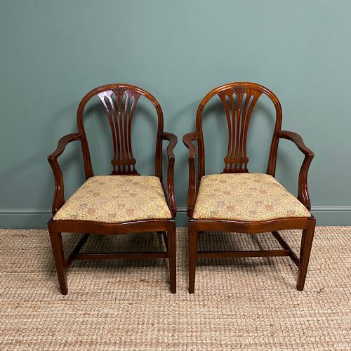 STUNNING SET OF 6 ANTIQUE EDWARDIAN DINING CHAIRS - ADDITIONAL PHOTO 8