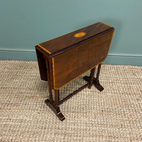 elegant antique inlaid sutherland table - CATEGORY: ANTIQUE TABLES - DATED EDWARDIAN
