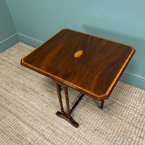 ELEGANT ANTIQUE INLAID SUTHERLAND TABLE - ADDITIONAL PHOTO 5