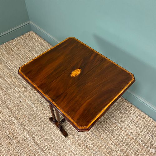 ELEGANT ANTIQUE INLAID SUTHERLAND TABLE - ADDITIONAL PHOTO 6