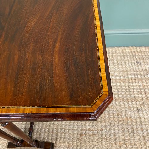 ELEGANT ANTIQUE INLAID SUTHERLAND TABLE - ADDITIONAL PHOTO 7