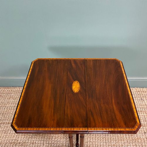 ELEGANT ANTIQUE INLAID SUTHERLAND TABLE - ADDITIONAL PHOTO 8