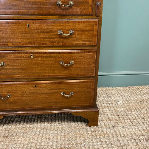 QUALITY SMALL INLAID MAHOGANY ANTIQUE EDWARDIAN BUREAU - ADDITIONAL PHOTO 4