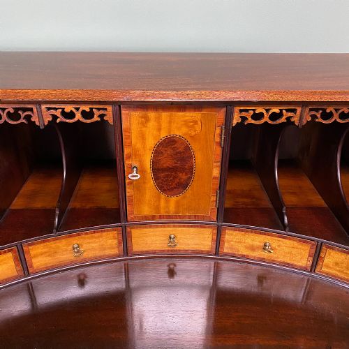 QUALITY SMALL INLAID MAHOGANY ANTIQUE EDWARDIAN BUREAU - ADDITIONAL PHOTO 5