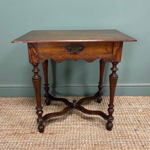 small antique oak low boy side table - CATEGORY: ANTIQUE TABLES - DATED GEORGIAN