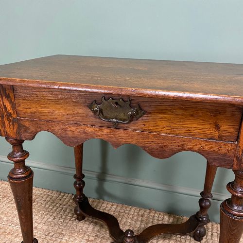 SMALL ANTIQUE OAK LOW BOY SIDE TABLE - ADDITIONAL PHOTO 1
