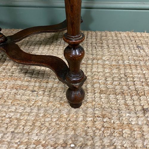 SMALL ANTIQUE OAK LOW BOY SIDE TABLE - ADDITIONAL PHOTO 4