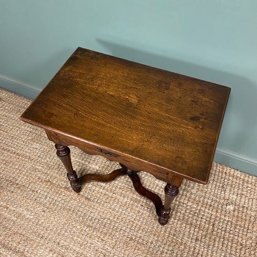 SMALL ANTIQUE OAK LOW BOY SIDE TABLE - ADDITIONAL PHOTO 7