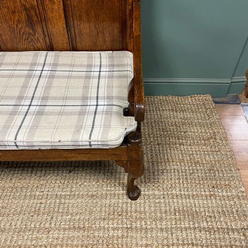 PERIOD GEORGIAN OAK ANTIQUE SETTLE BENCH - ADDITIONAL PHOTO 1
