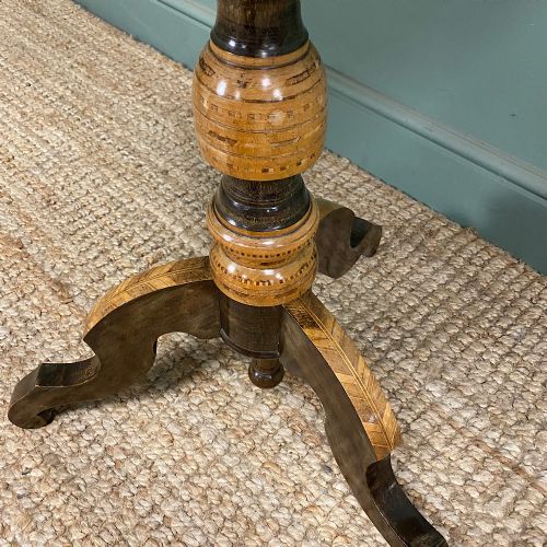 SPECTACULAR INLAID ANTIQUE VICTORIAN WALNUT CENTRE TABLE - ADDITIONAL PHOTO 3