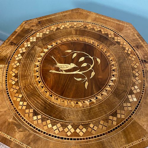 SPECTACULAR INLAID ANTIQUE VICTORIAN WALNUT CENTRE TABLE - ADDITIONAL PHOTO 6