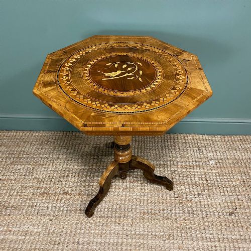 SPECTACULAR INLAID ANTIQUE VICTORIAN WALNUT CENTRE TABLE - ADDITIONAL PHOTO 7