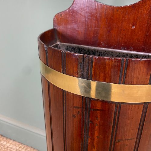 UNUSUAL ANTIQUE MAHOGANY UMBRELLA STICK STAND - ADDITIONAL PHOTO 6