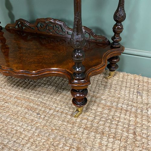 SUPERB QUALITY ANTIQUE VICTORIAN WALNUT WHAT NOT - ADDITIONAL PHOTO 1