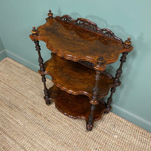 SUPERB QUALITY ANTIQUE VICTORIAN WALNUT WHAT NOT - ADDITIONAL PHOTO 2