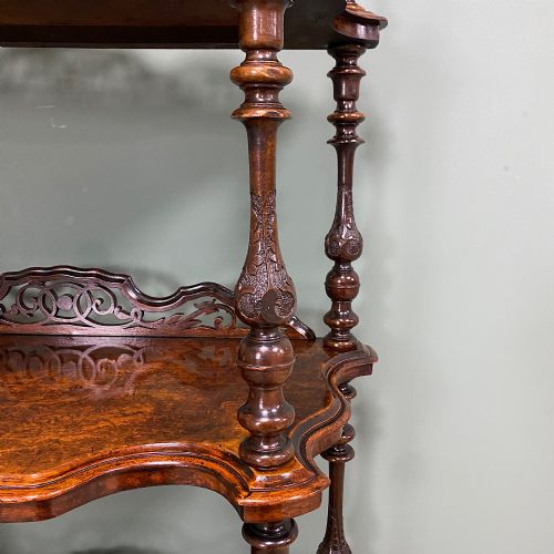 SUPERB QUALITY ANTIQUE VICTORIAN WALNUT WHAT NOT - ADDITIONAL PHOTO 4