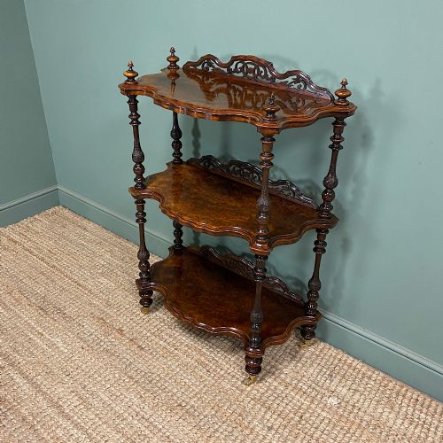 SUPERB QUALITY ANTIQUE VICTORIAN WALNUT WHAT NOT - ADDITIONAL PHOTO 5